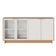 Kit Para Sala de Jantar Buffet Áustria C04 com Cristaleira Malibu Freijó Off White - Lyam Decor