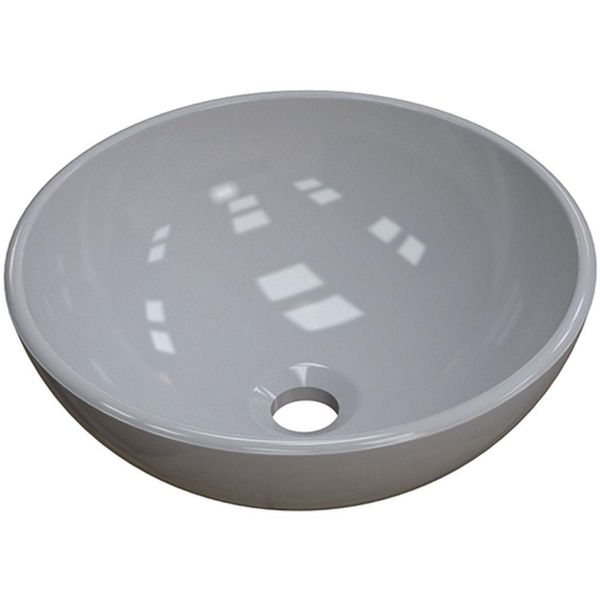 Cuba de Apoio Redonda C01 Para Banheiro R35W Cinza - Lyam Decor Cuba de Apoio Redonda C01 Para Banheiro R35W Cinza - Lyam Decor