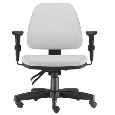 Kit 02 Cadeiras de Escritório Giratória Executiva Ergonômica Sky L02 Couro Sintético Branco - Lyam Decor