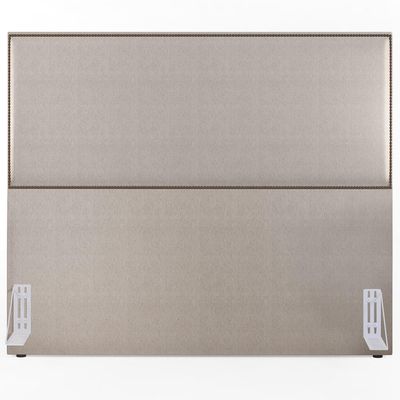 Cabeceira Box Casal King Com Tachas 195 cm Vicenza L02 Linho Bege - Lyam Decor