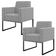 Kit 02 Poltronas Decorativas Sala Base fixa Metal Helô L02 Pied Poule - Lyam Decor