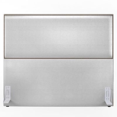 Cabeceira Box Casal King Com Tachas 195 cm Vicenza L02 Facto Cinza Metalizado - Lyam Decor