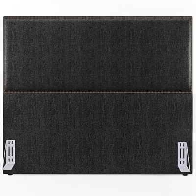 Cabeceira Box Casal King Com Tachas 195 cm Vicenza L02 Linho Chumbo - Lyam Decor