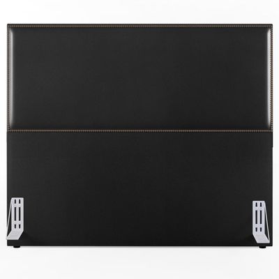 Cabeceira Box Casal King Com Tachas 195 cm Vicenza L02 Couríssimo Preto - Lyam Decor
