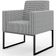 Poltrona Para Sala De Estar Base Fixa De Metal Helô L02 Pied Poule - Lyam Decor