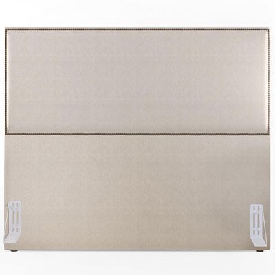 Cabeceira Box Casal King Com Tachas 195 cm Vicenza L02 Linho Cru - Lyam Decor