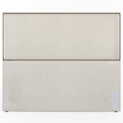 Cabeceira Box Casal King Com Tachas 195 cm Vicenza L02 Linho Champagne - Lyam Decor