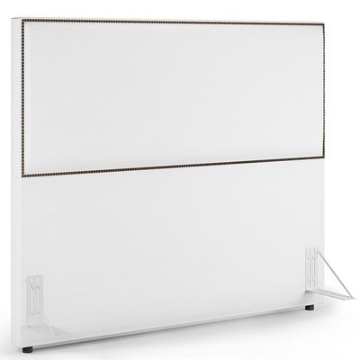 Cabeceira Box Casal Com Tachas 160 cm Vicenza L02 Facto Branco - Lyam Decor