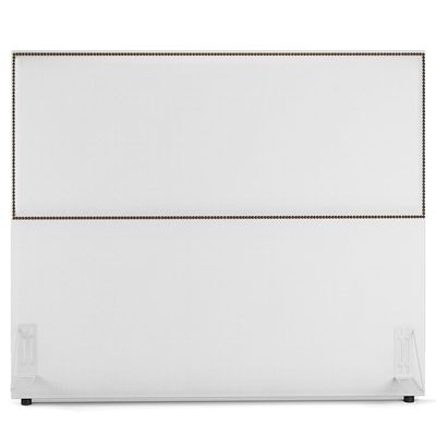 Cabeceira Box Casal Com Tachas 160 cm Vicenza L02 Facto Branco - Lyam Decor