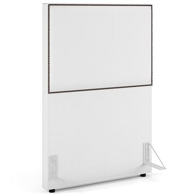 Cabeceira Box Solteiro Com Tachas 100 cm Vicenza L02 Facto Branco - Lyam Decor