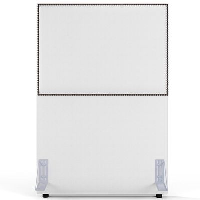 Cabeceira Box Solteiro Com Tachas 100 cm Vicenza L02 Facto Branco - Lyam Decor