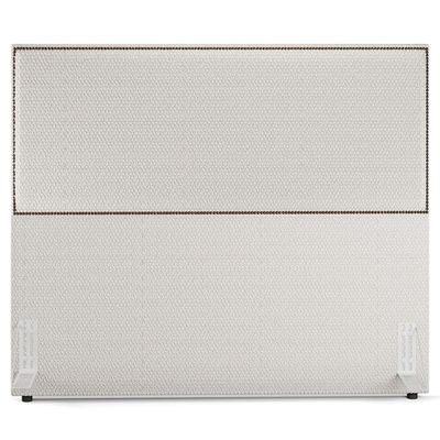 Cabeceira Box Casal King Com Tachas 195 cm Vicenza L02 Bouclê Cru - Lyam Decor