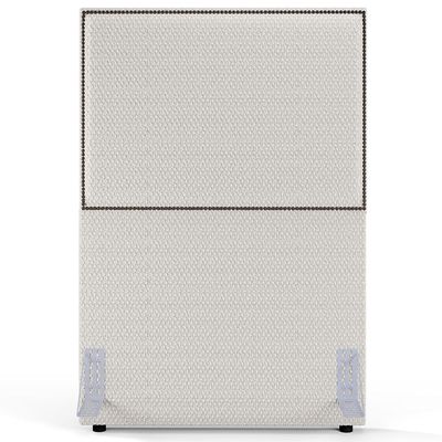 Cabeceira Box Solteiro Com Tachas 100 cm Vicenza L02 Bouclê Cru - Lyam Decor