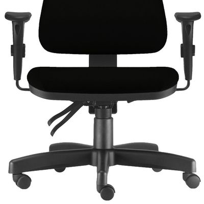 Kit 02 Cadeiras de Escritório Giratória Executiva Ergonômica Sky L02 Couro Sintético Preto - Lyam Decor