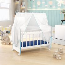 Kit 03 Berços Para Boneca Magia C02 Brinquedo Infantil Branco Azul - Lyam Decor
