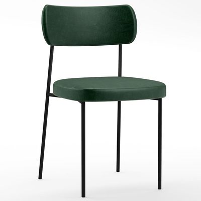 Kit 06 Cadeiras Decorativas Estofada Para Sala Jantar Melina F01 Couríssimo Verde Musgo - Lyam Decor