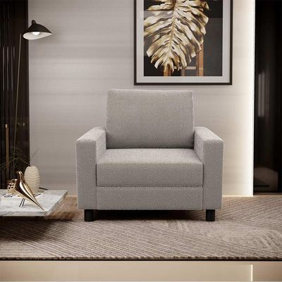 Kit 02 Poltronas Decorativa Para Sala De Estar E Recepção Malta L02 Bouclê Bege - Lyam Decor