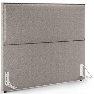 Cabeceira Box Casal Com Tachas 160 cm Vicenza L02 Bouclê Bege - Lyam Decor