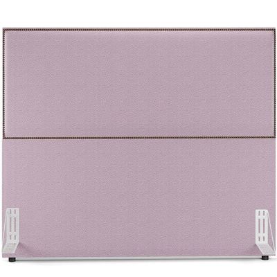 Cabeceira Box Casal King Com Tachas 195 cm Vicenza L02 Bouclê Rosê - Lyam Decor