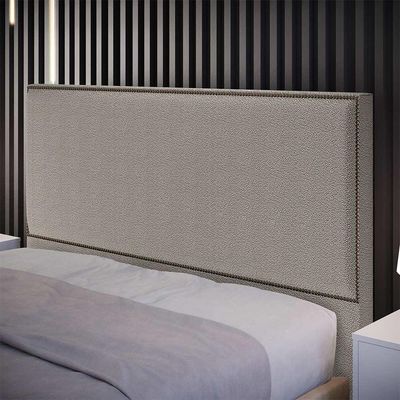 Cabeceira Box Casal King Com Tachas 195 cm Vicenza L02 Bouclê Bege - Lyam Decor