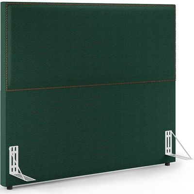 Cabeceira Box Casal Com Tachas 140 cm Vicenza L02 Bouclê Verde - Lyam Decor