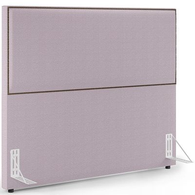 Cabeceira Box Casal Com Tachas 140 cm Vicenza L02 Bouclê Rosê - Lyam Decor
