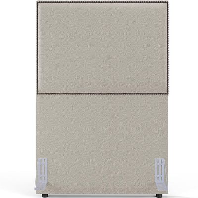 Cabeceira Box Solteiro Com Tachas 100 cm Vicenza L02 Bouclê Creme - Lyam Decor