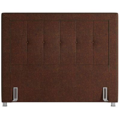 Cabeceira Cama Box Casal 140 cm P05 Atenas Corino Marrom - Lyam Decor