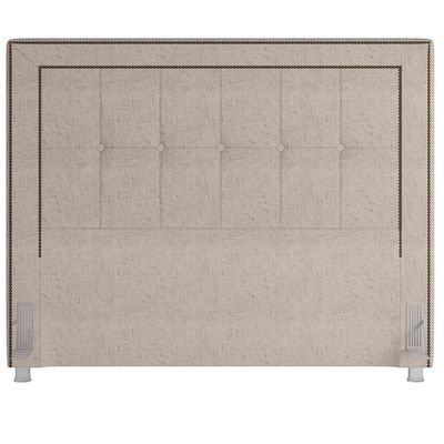 Cabeceira Cama Box Casal 140 cm P05 Atenas Linho Cru - Lyam Decor