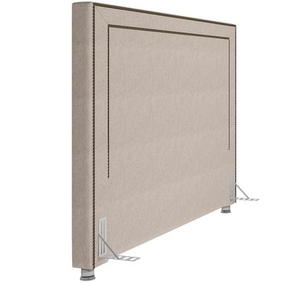 Cabeceira Cama Box Casal 140 cm P05 Berlim Linho Bege Claro - Lyam Decor