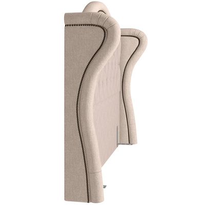 Cabeceira Cama Box Casal 140 cm P05 Lisboa Linho Bege - Lyam Decor
