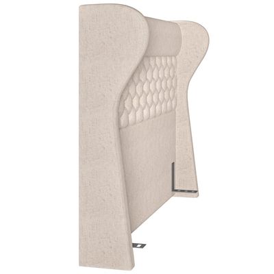 Cabeceira Cama Box Casal 140 cm P05 Madrid Linho Bege Claro - Lyam Decor