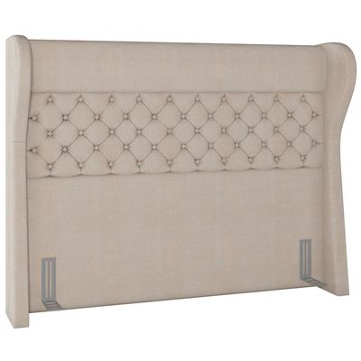 Cabeceira Cama Box Casal 140 cm P05 Madrid Linho Creme - Lyam Decor