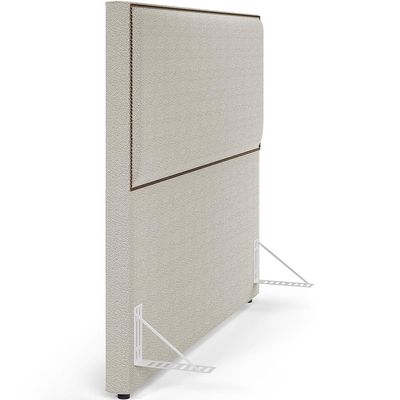 Cabeceira Box Casal Com Tachas 160 cm Vicenza L02 Bouclê Creme - Lyam Decor