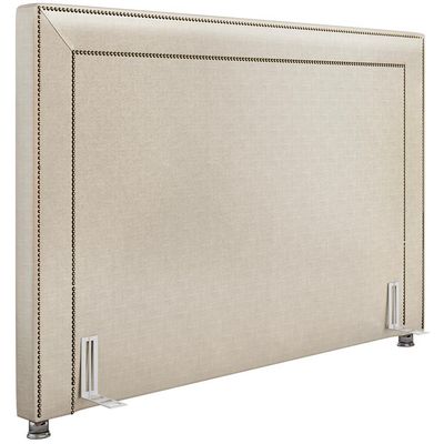Cabeceira Cama Box Casal King 195 cm P05 Berlim Corino Branco - Lyam Decor