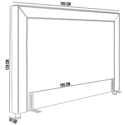 Cabeceira Cama Box Casal King 195 cm P05 Berlim Corino Branco - Lyam Decor