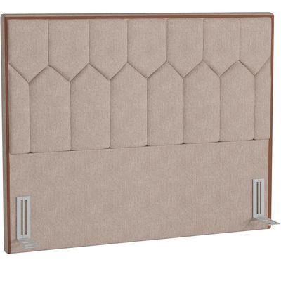 Cabeceira Cama Box Casal King 195 cm P05 Londres Linho Bege - Lyam Decor