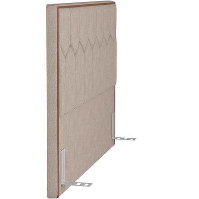 Cabeceira Cama Box Casal King 195 cm P05 Londres Linho Bege - Lyam Decor