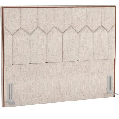 Cabeceira Cama Box Casal King 195 cm P05 Londres Linho Bege Claro - Lyam Decor