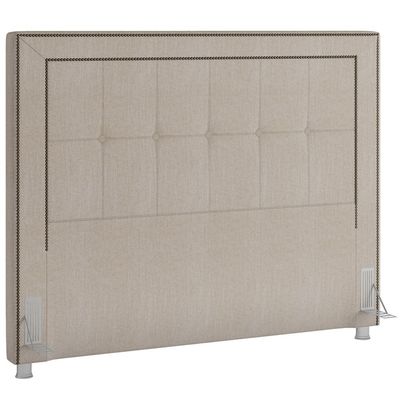 Cabeceira Cama Box Casal Queen 160 cm P05 Atenas Linho Creme - Lyam Decor