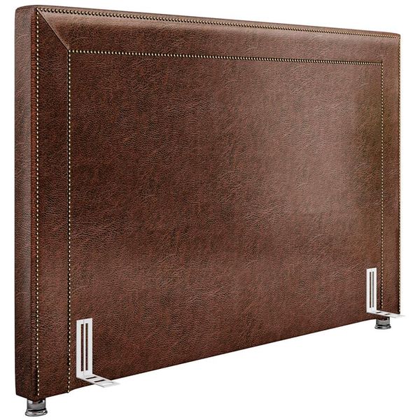 Cabeceira Cama Box Casal Queen 160 cm P05 Berlim Corino Marrom - Lyam Decor