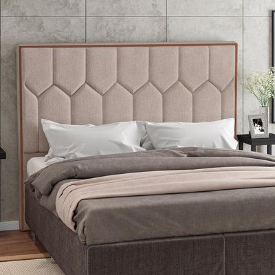 Cabeceira Cama Box Casal Queen 160 cm P05 Londres Linho Bege - Lyam Decor