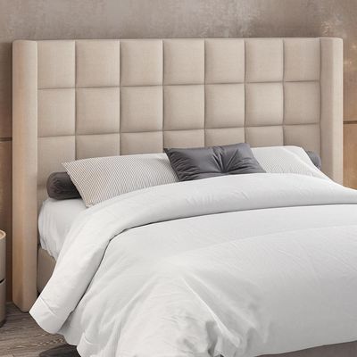 Cabeceira Cama Box Casal Queen 160 cm P05 Paris Linho Creme - Lyam Decor