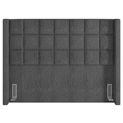 Cabeceira Cama Box Casal Queen 160 cm P05 Paris Linho Cinza Escuro - Lyam Decor