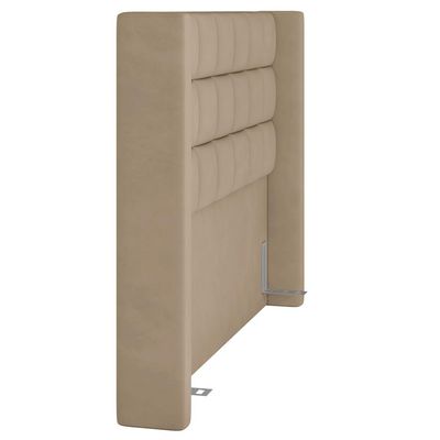 Cabeceira Cama Box Casal Queen 160 cm P05 Paris Veludo Bege - Lyam Decor
