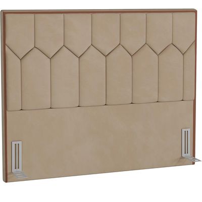 Cabeceira Cama Box Casal Queen 160 cm P05 Londres Veludo Bege - Lyam Decor