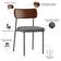 Cadeira Decorativa Para Sala De Jantar Melina L02 Couríssimo Marrom Linho Cinza Escuro - Lyam Decor