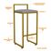 Kit 02 Banquetas Alta Para Cozinha Sala De Jantar Hanna L02 Dourado Corano Cinza - Lyam Decor