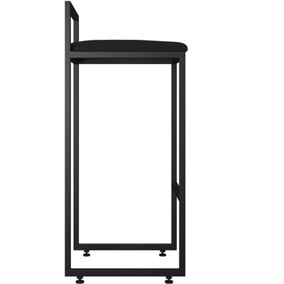 Kit 03 Banquetas Alta Para Cozinha Sala De Jantar Hanna L02 Preto Corano Preto - Lyam Decor