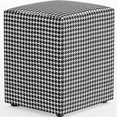 Kit 03 Puffs Quadrado Decorativo L02 Pied Poule - Lyam Decor